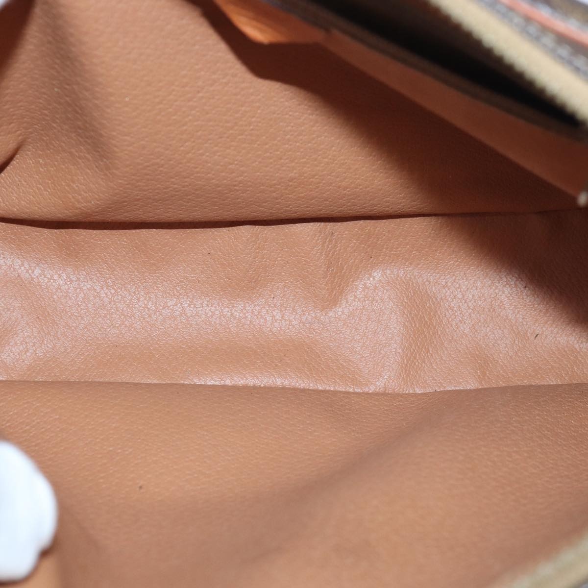 CELINE Macadam Canvas Shoulder Bag Pvc Leather Brown Gold - 16