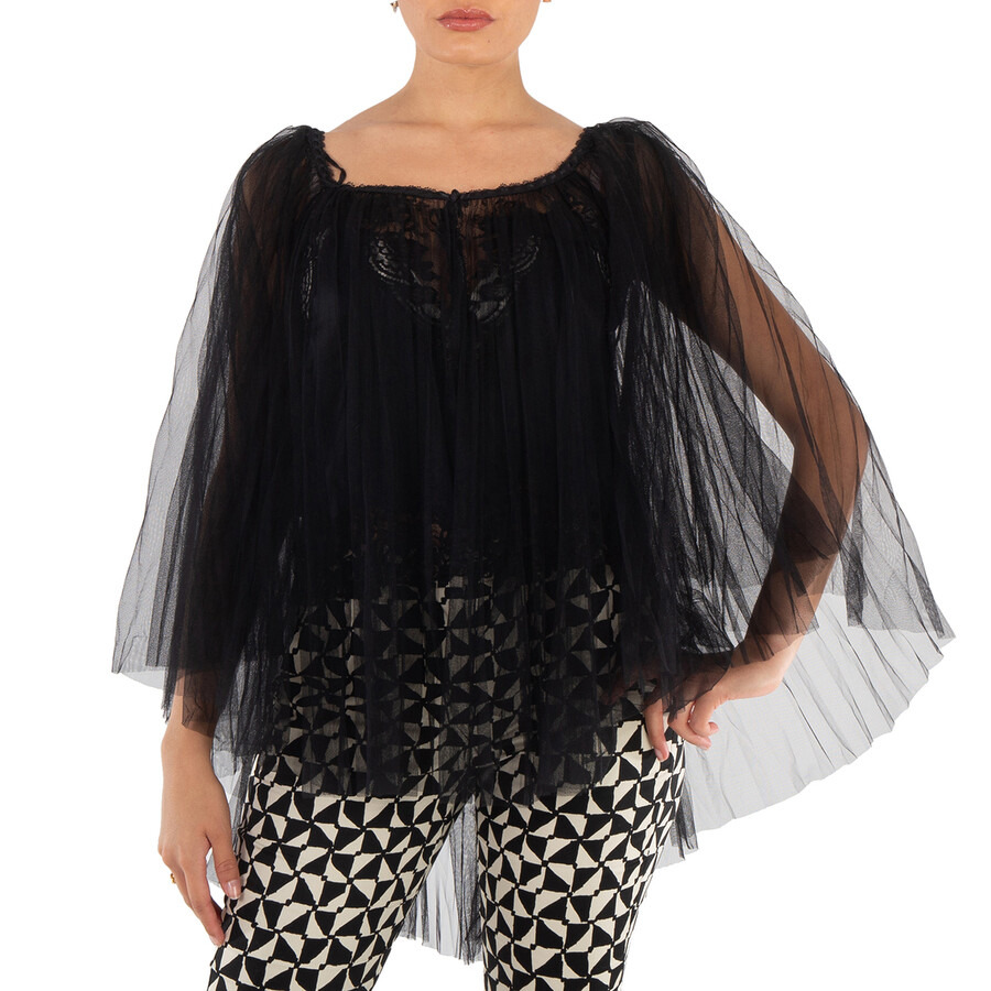 Alexander Wang Lace-Embroidered Charmeuse Tunic Top - 3