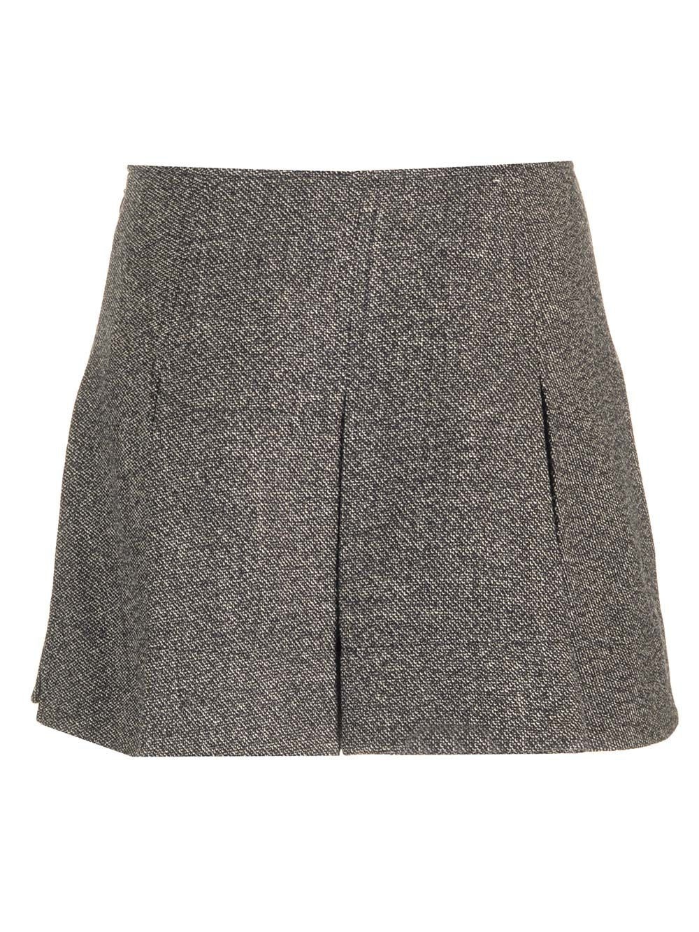 Pleated Mini Skirt Skirts Black - 2