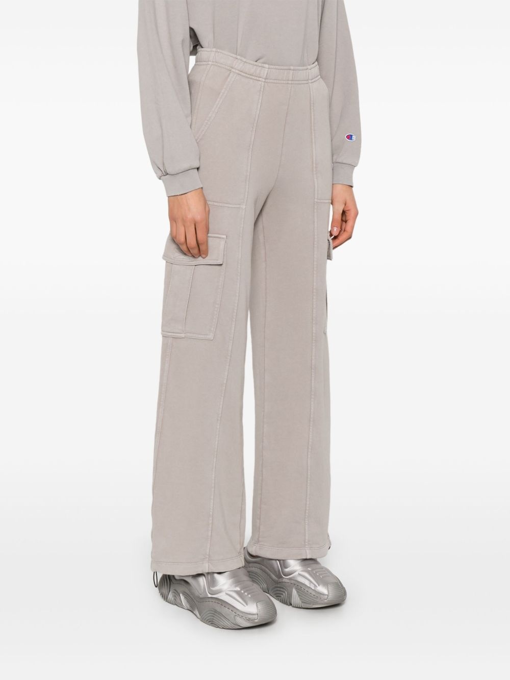 logo-appliqué cargo trousers - 3