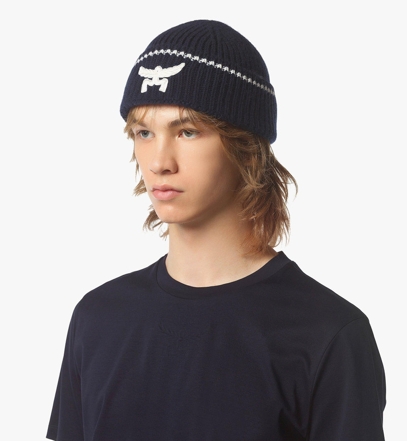 Logo Beanie in Wool and Recycled Cashmere 4