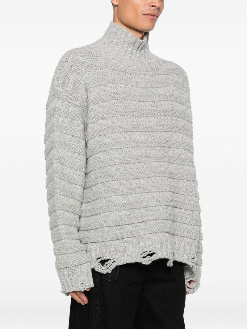 turtleneck frayed sweater 3