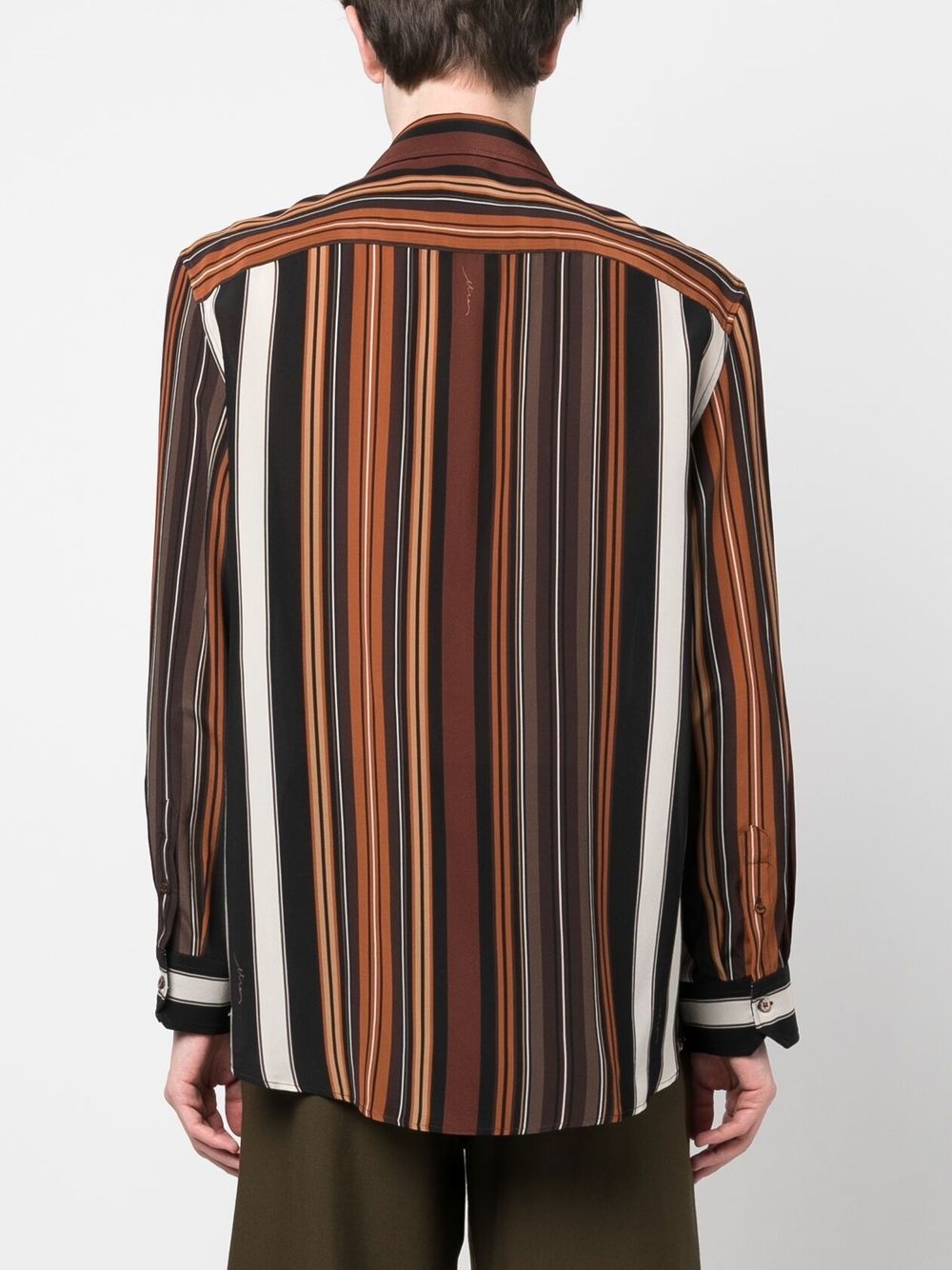 vertical-stripe long-sleeve shirt - 4