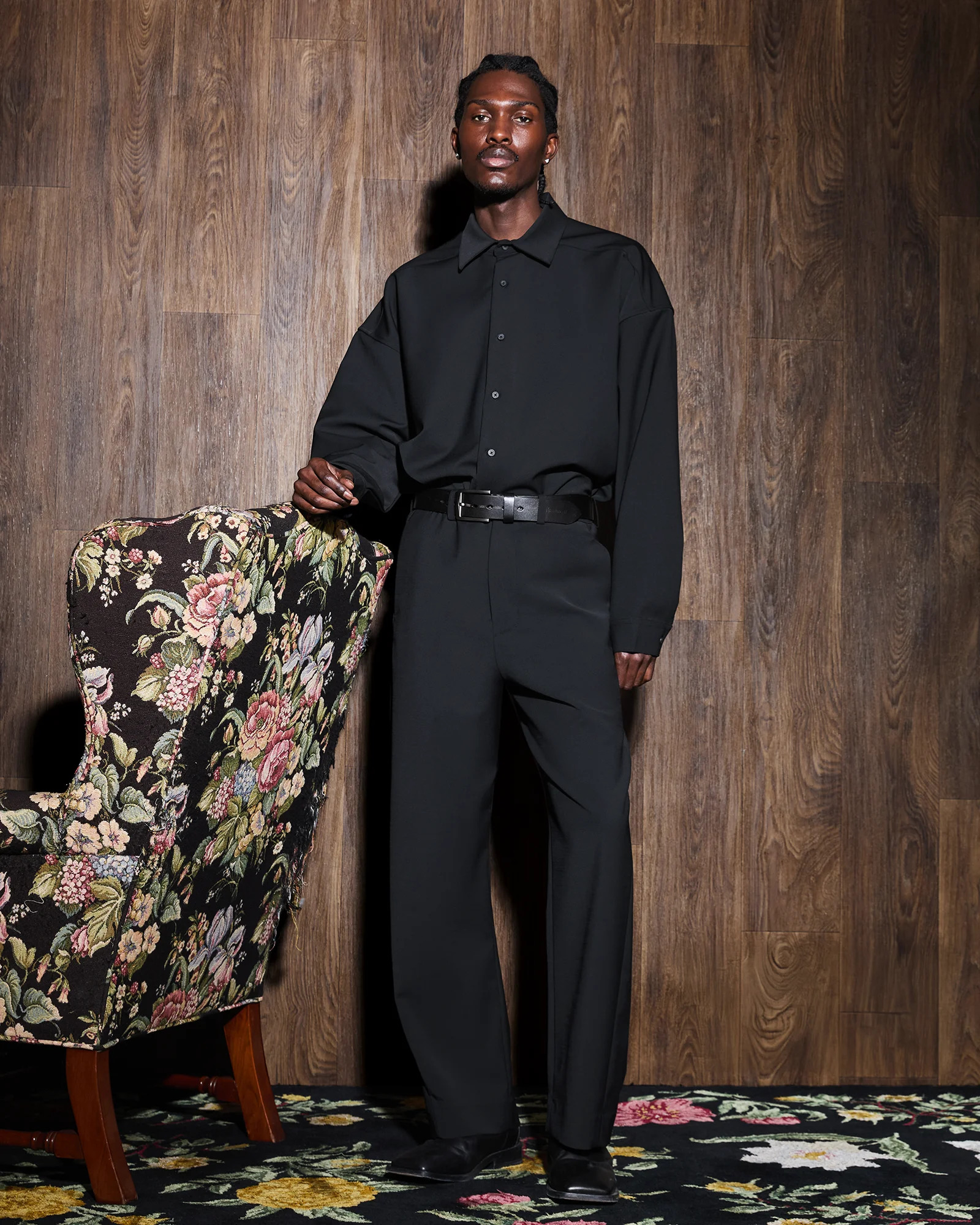 MILLER SHIRT BLACK WOOL - 6
