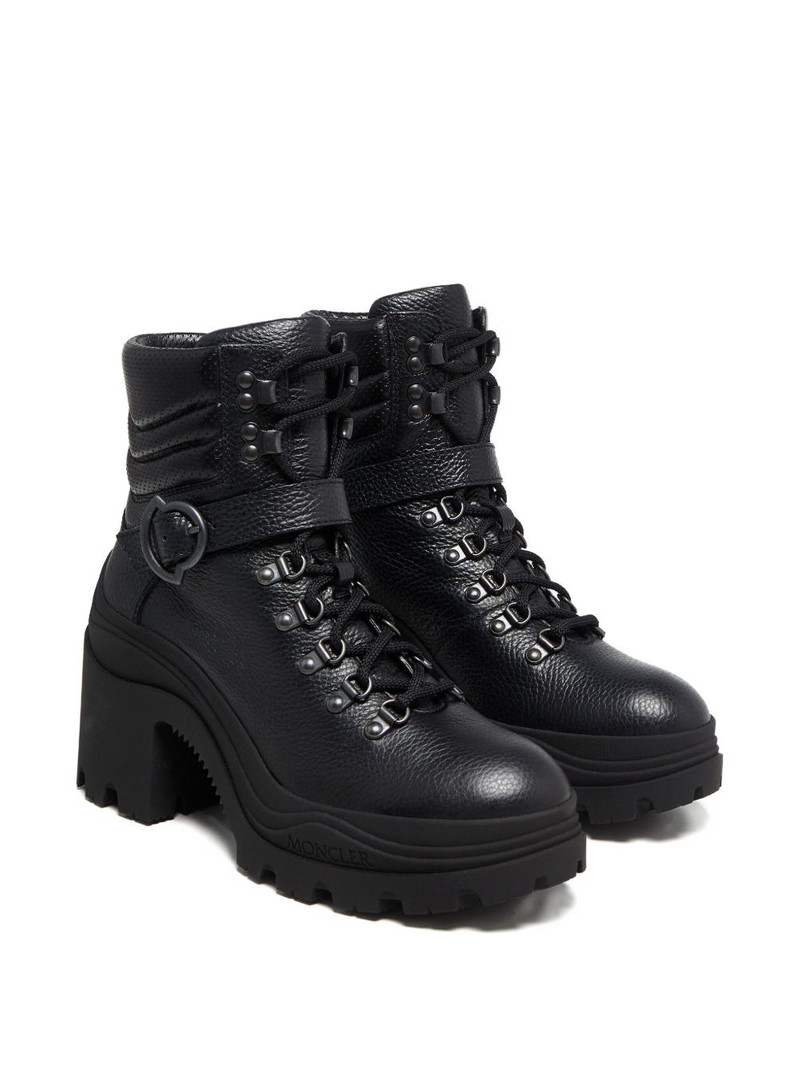 Moncler 80mm buckle lace-up ankle boots outlook