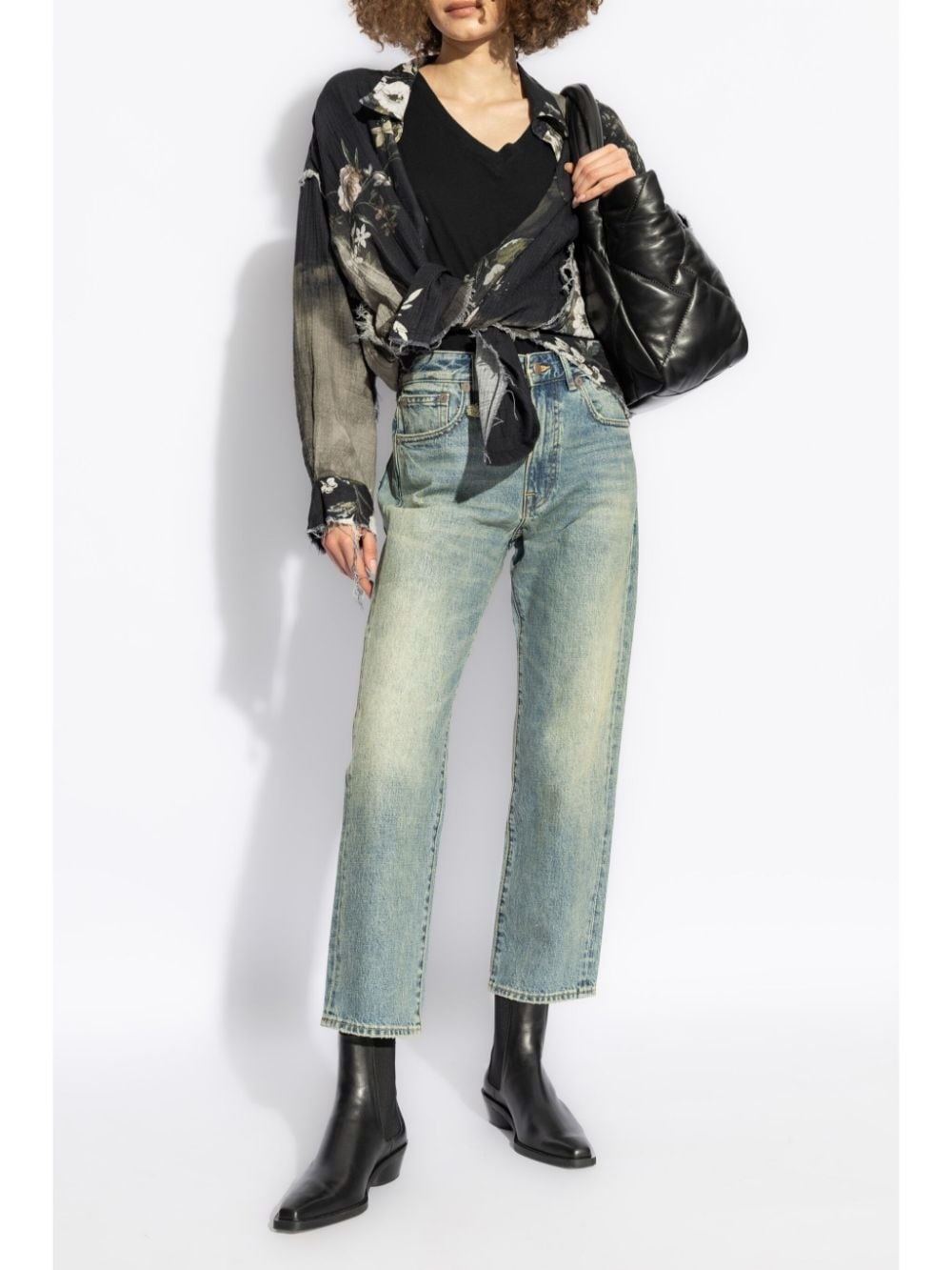 logo-appliquÃ© straight jeans - 2