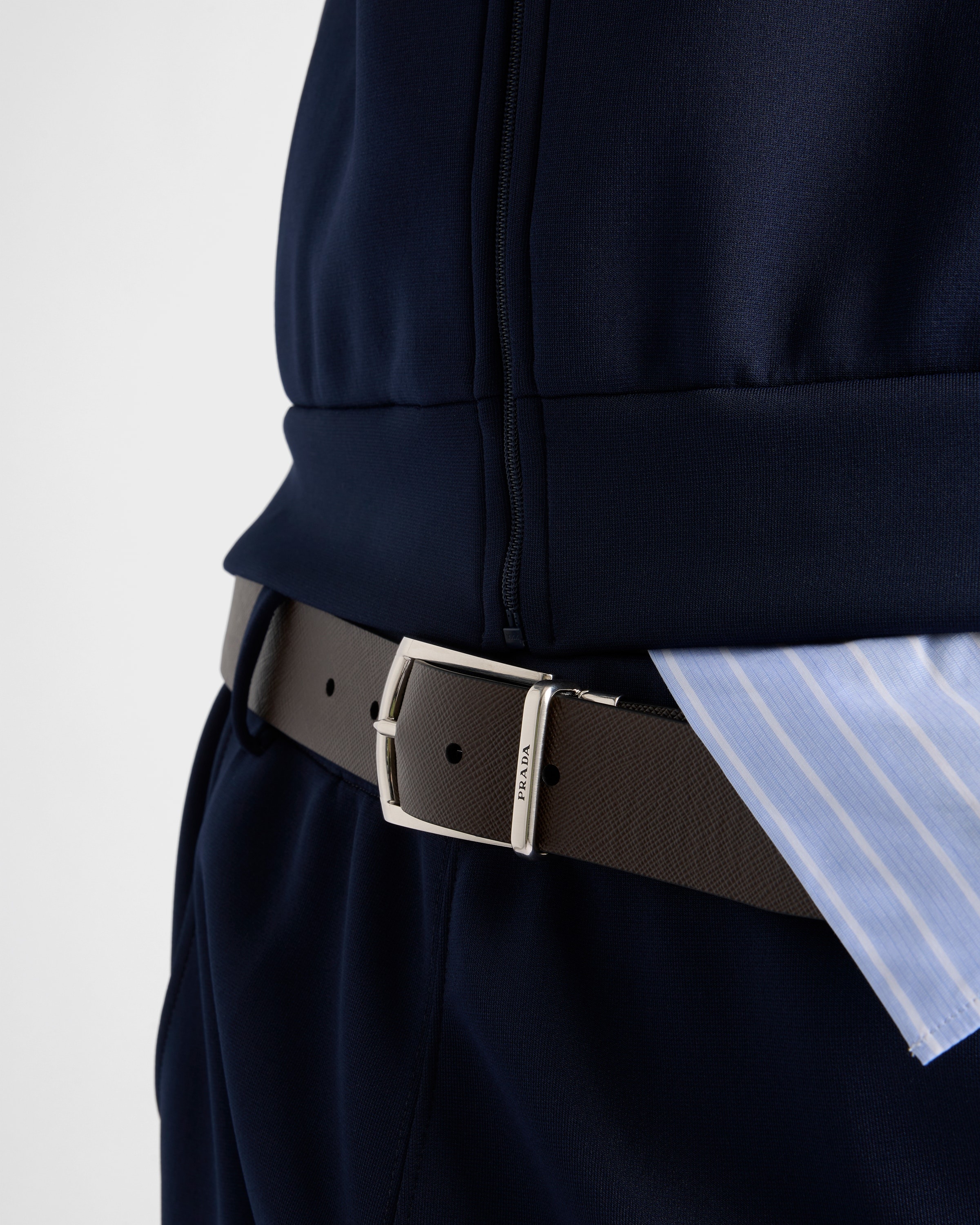 Reversible Saffiano leather belt - 4