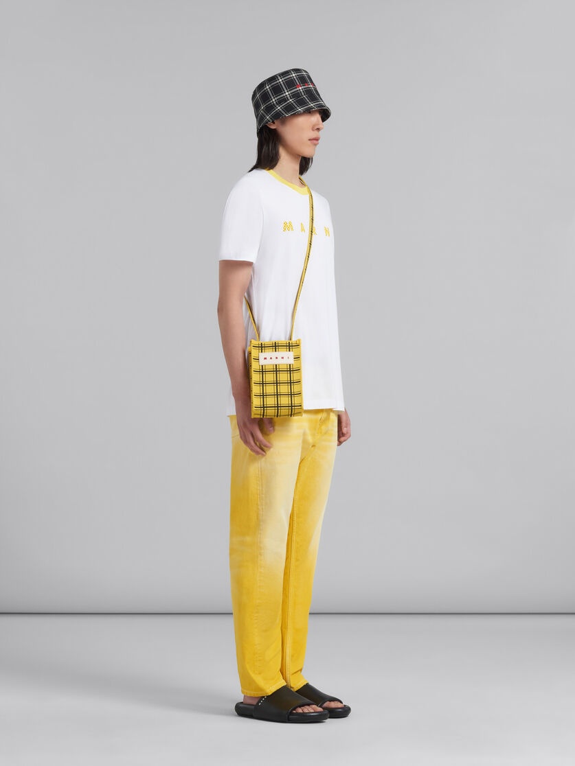 YELLOW OVERDYED BULL DENIM STRAIGHT-LEG TROUSERS - 5