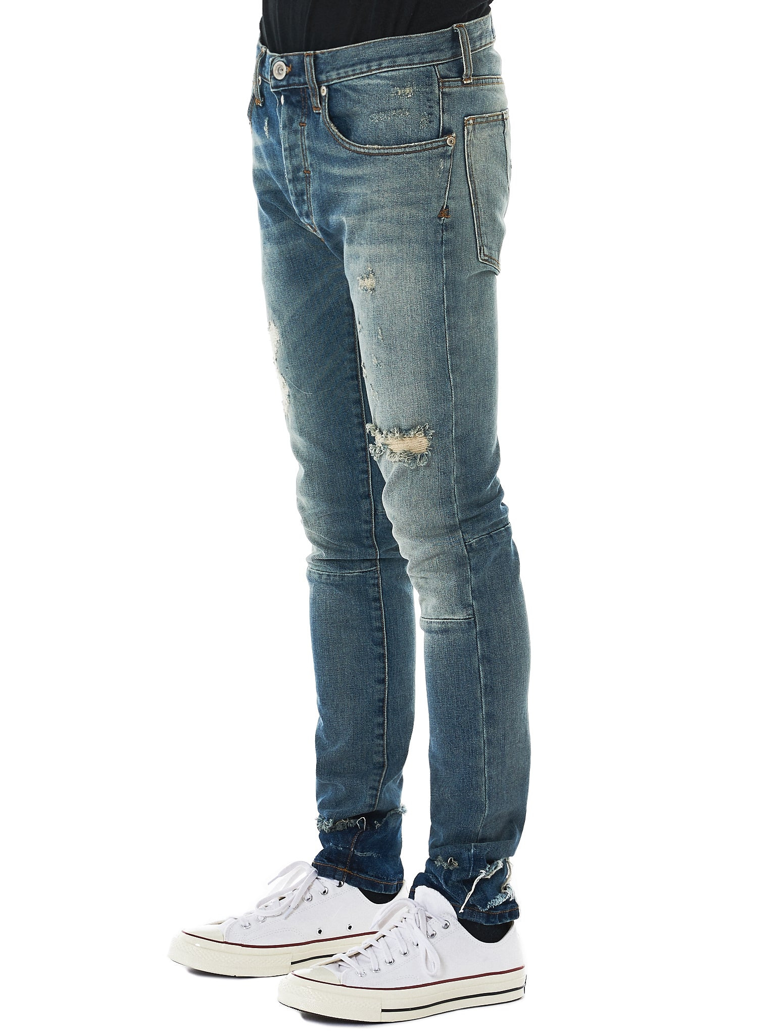 Stonewashed Distressed Jeans - 2