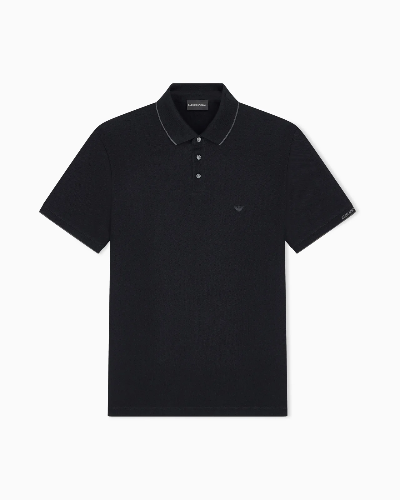 PIQUÉ POLO WITH EMBROIDERED LOGO - 1