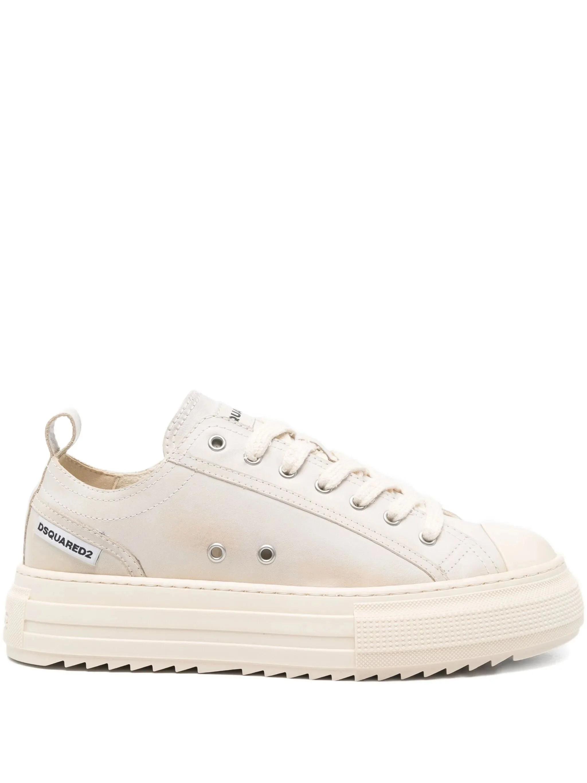 Dsquared2 Leather Platform Trainers - 1