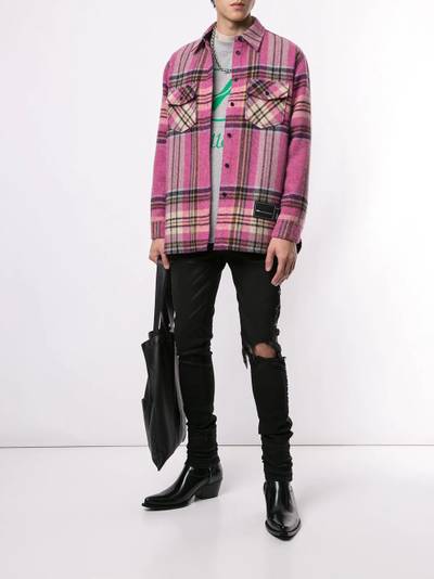 We11done plaid wool overshirt outlook