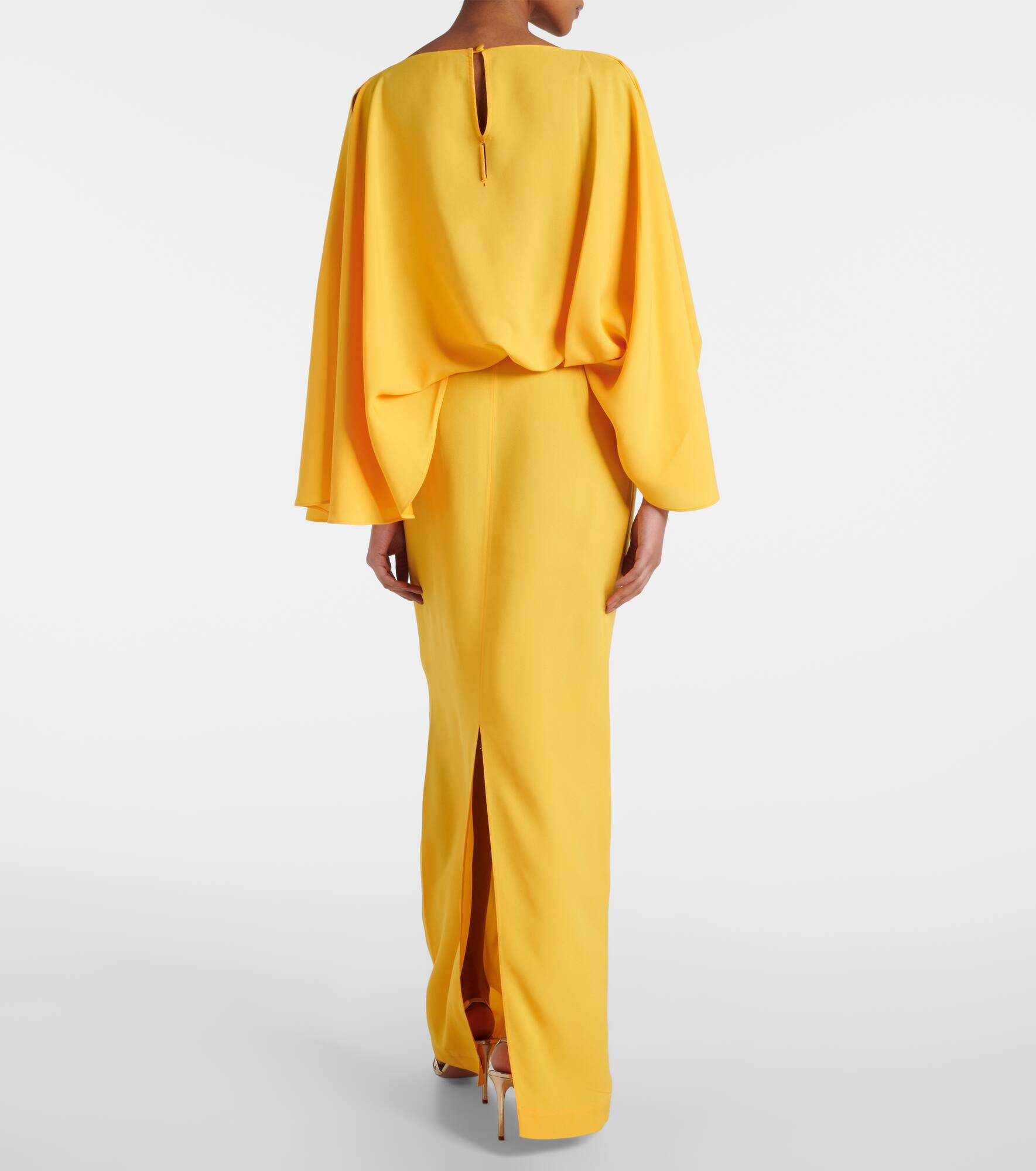Maddalena draped crêpe cady gown - 3