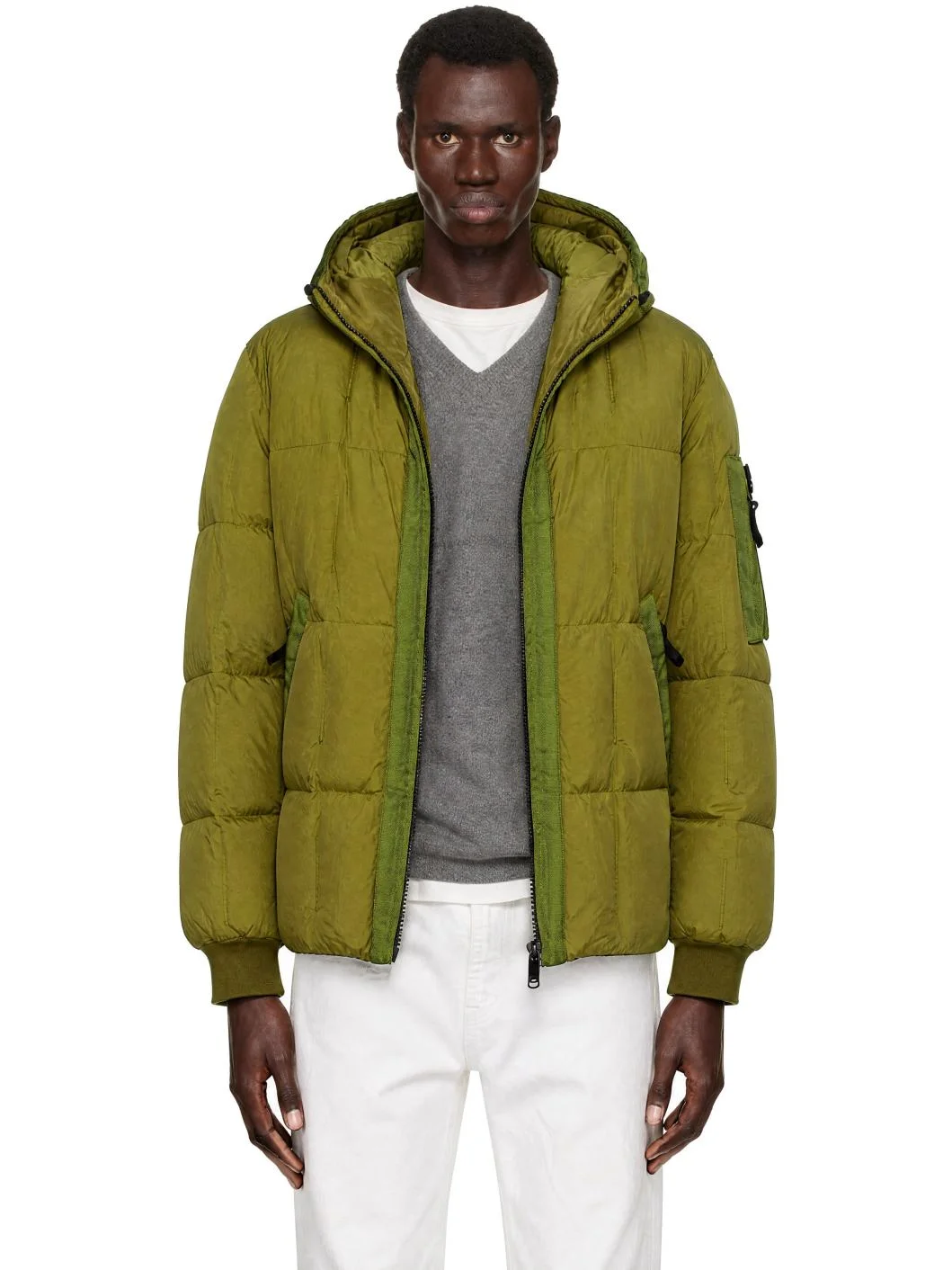 Green 4100034 Crinkle Reps NY Down Jacket - 1