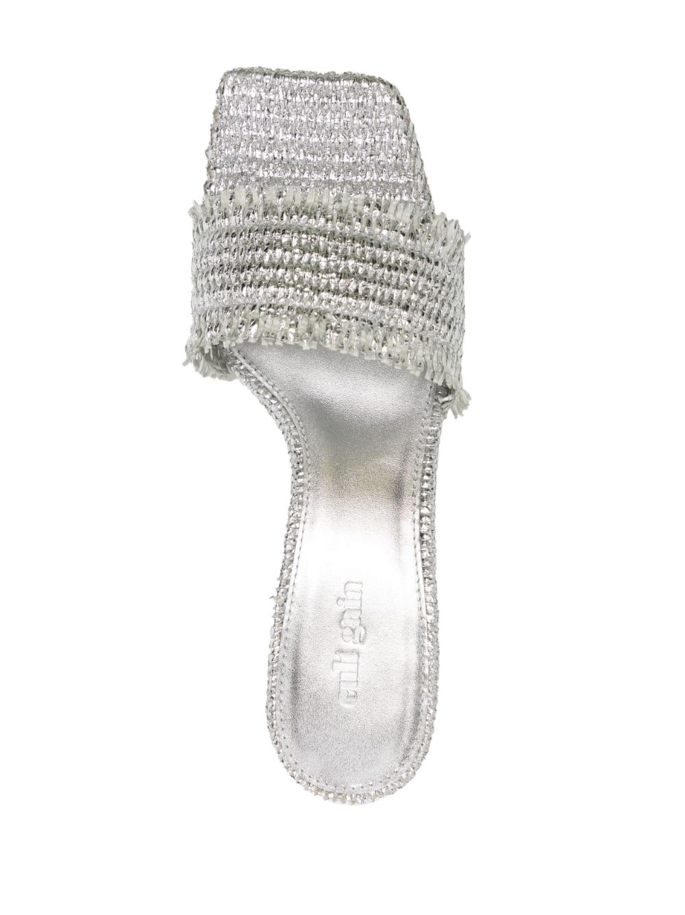 60mm interwoven metallic mules - 4