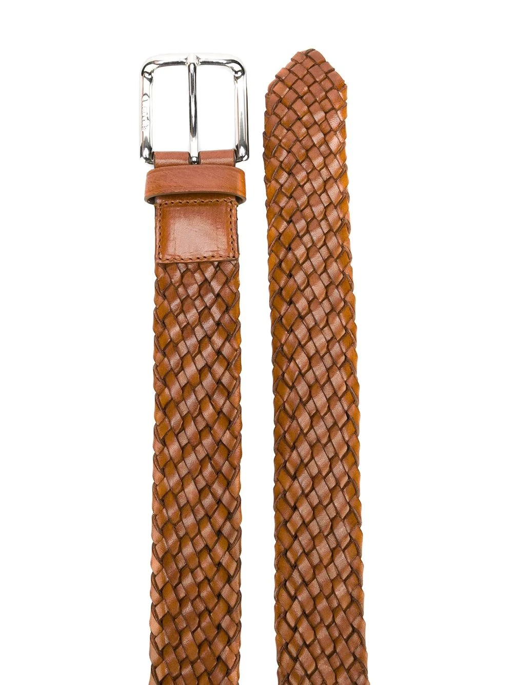 square buckle woven belt - 2