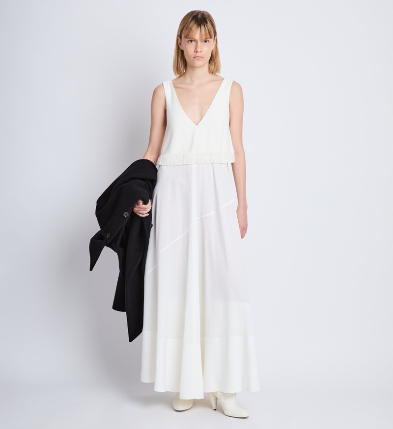 Proenza Schouler Lynda Dress in Textured Marocaine With Boucle outlook