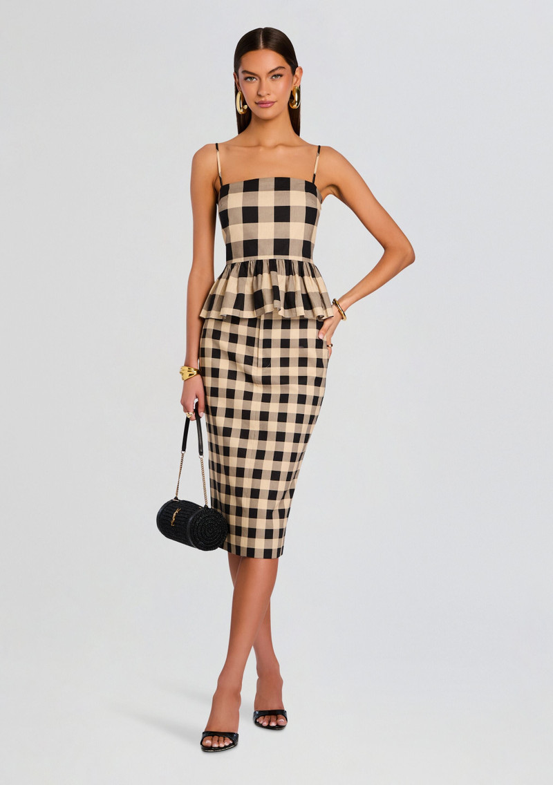 RETROFÊTE CARL LINEN MIDI SKIRT outlook