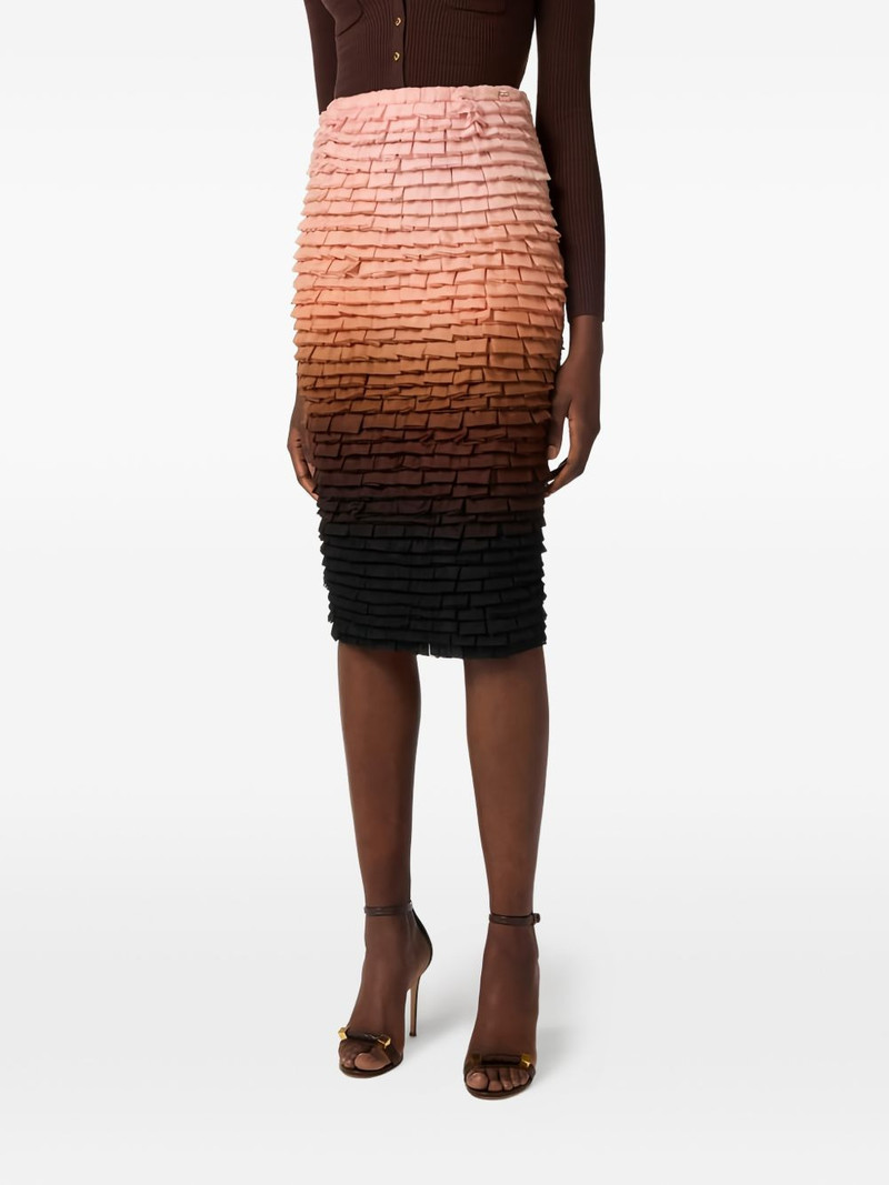 shaded ruffled midi skirt 3