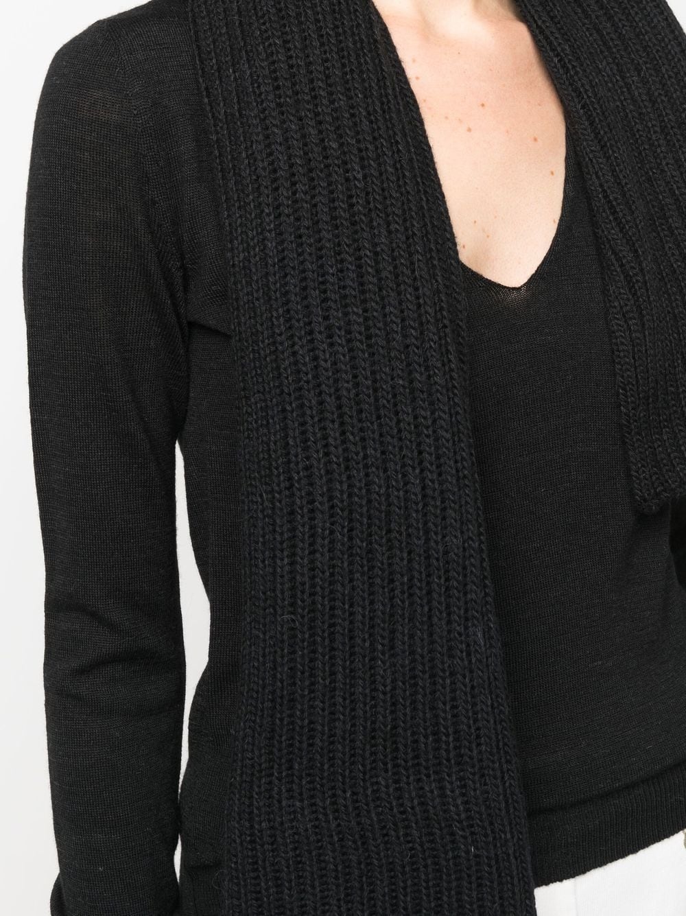 scarf-collar detail jumper - 5