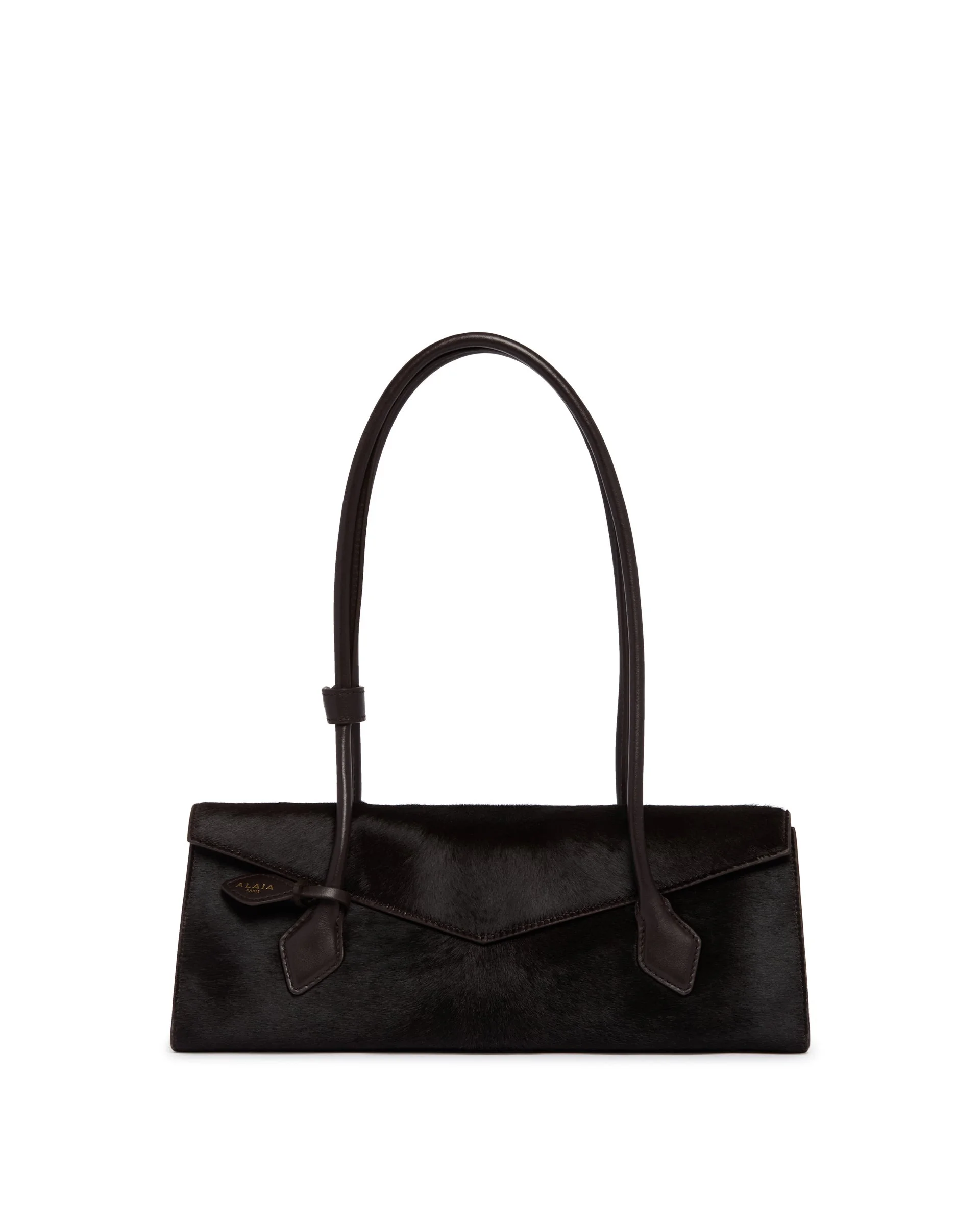 Brown Medium Calf Hair Le Teckel Flap Bag - 1
