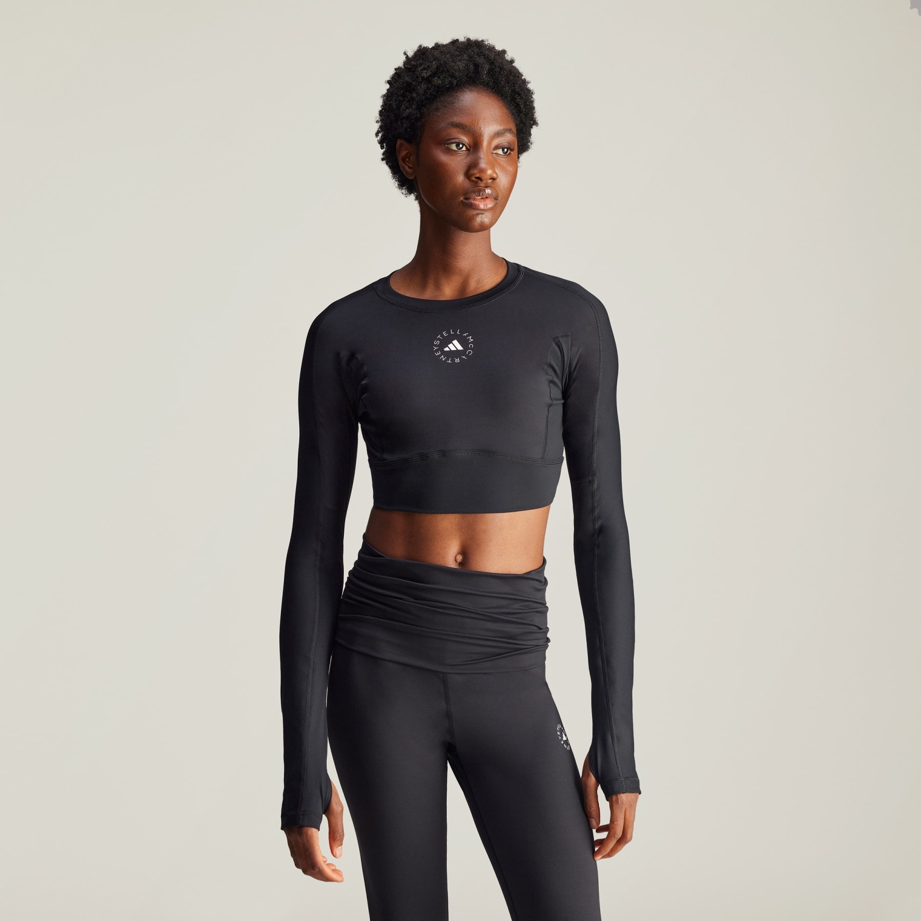 adidas by Stella McCartney TrueStrength Yoga Cropped Long Sleeve Top - 2
