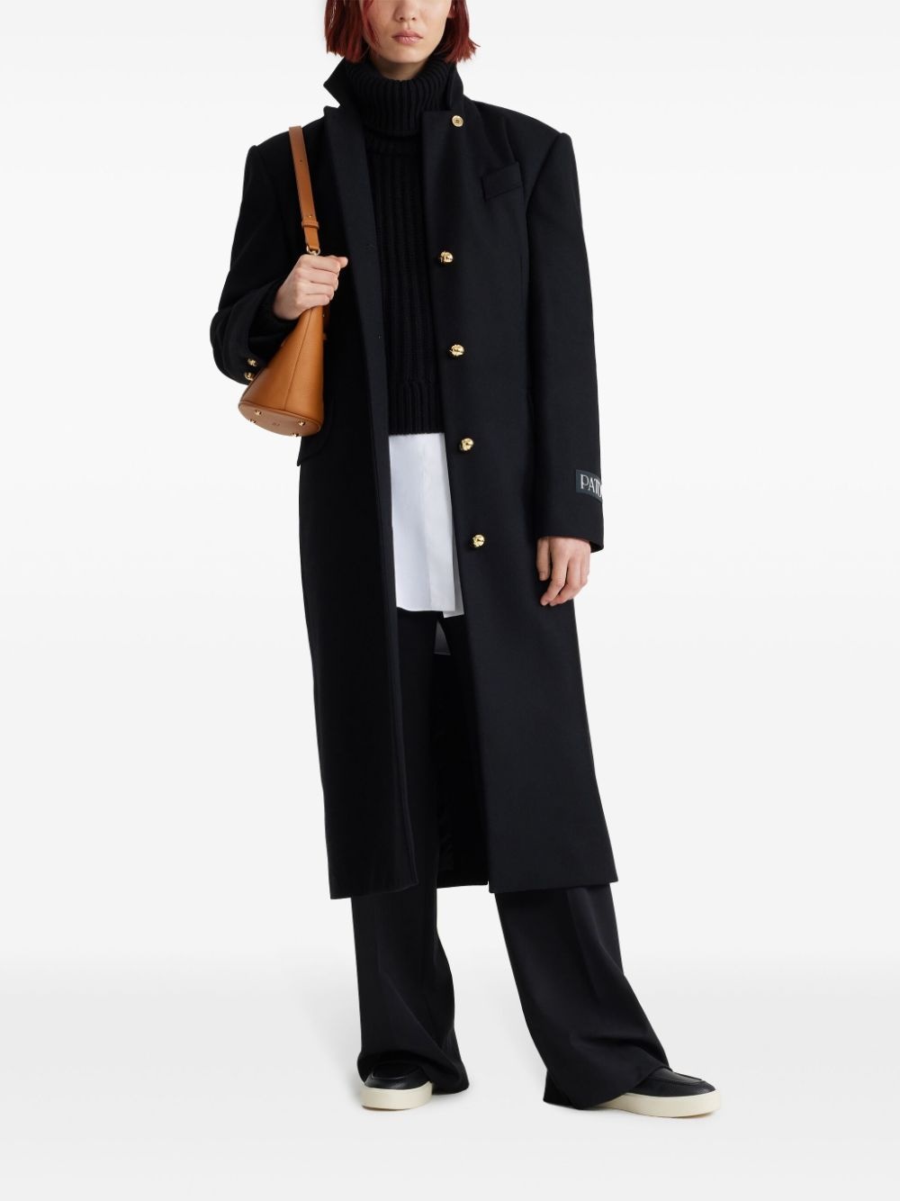 single-breasted wool coat - 2