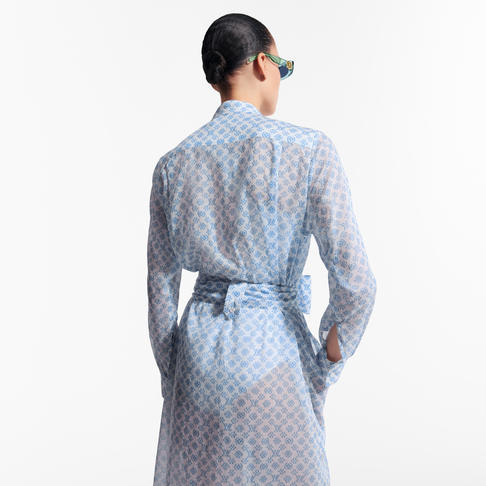 3D Monogram Shirt Dress - 5