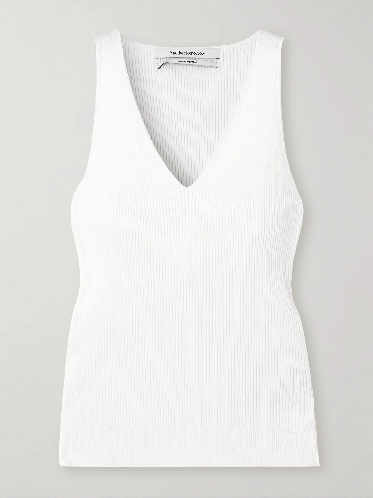Ribbed Jersey Tank Top - 1