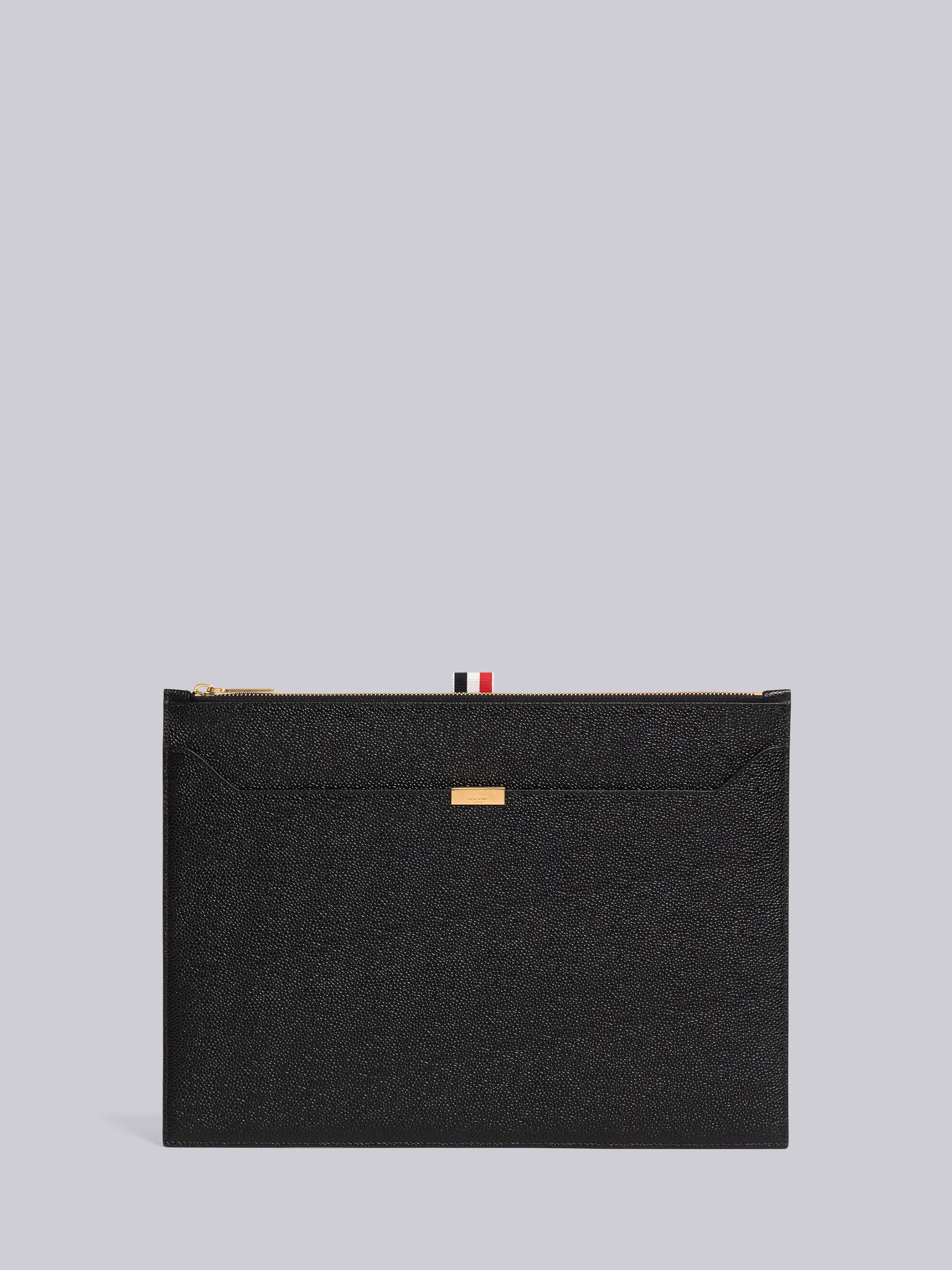 Pebble Grain Leather Lock Medium Document Holder - 1