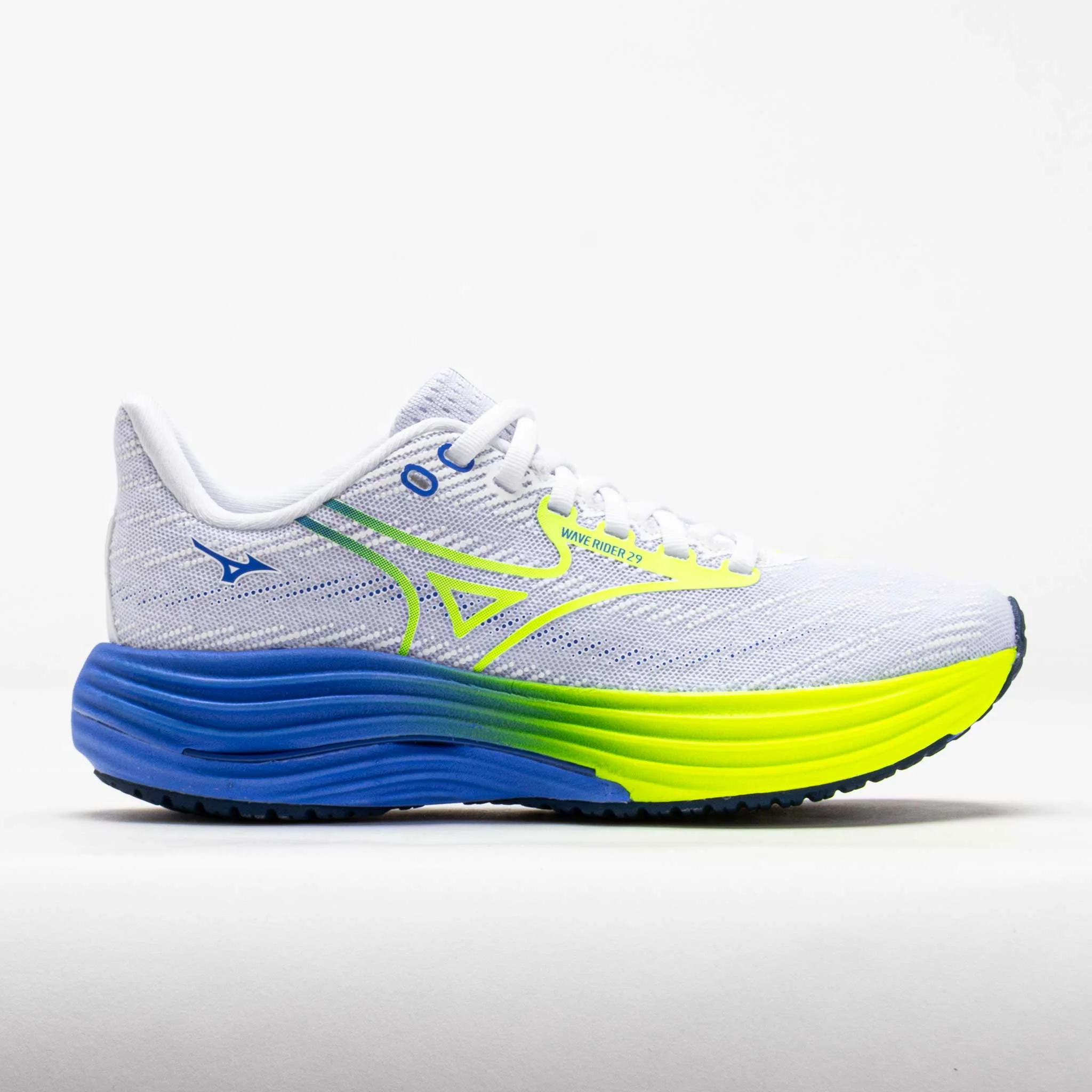 Mizuno Wave Rider 29 Women's White/Lightning Yellow - 1