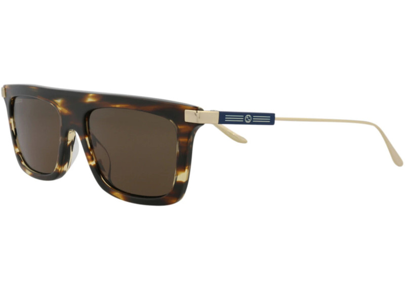 GUCCI Gucci Square-Frame Recycled Acetate Sunglasses Havana Gold Brown (GG1437S-30014438-003) outlook