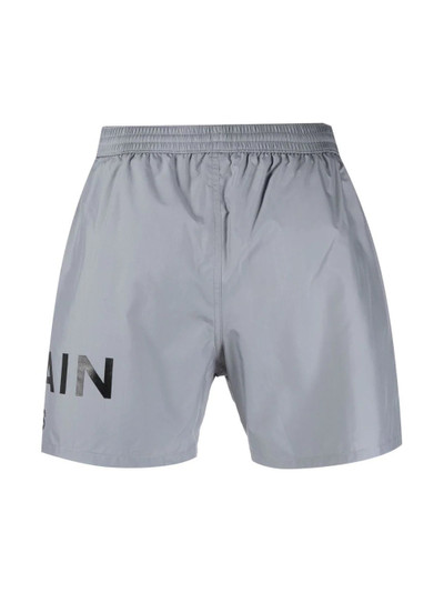 Balmain logo-print drawstring swim shorts outlook