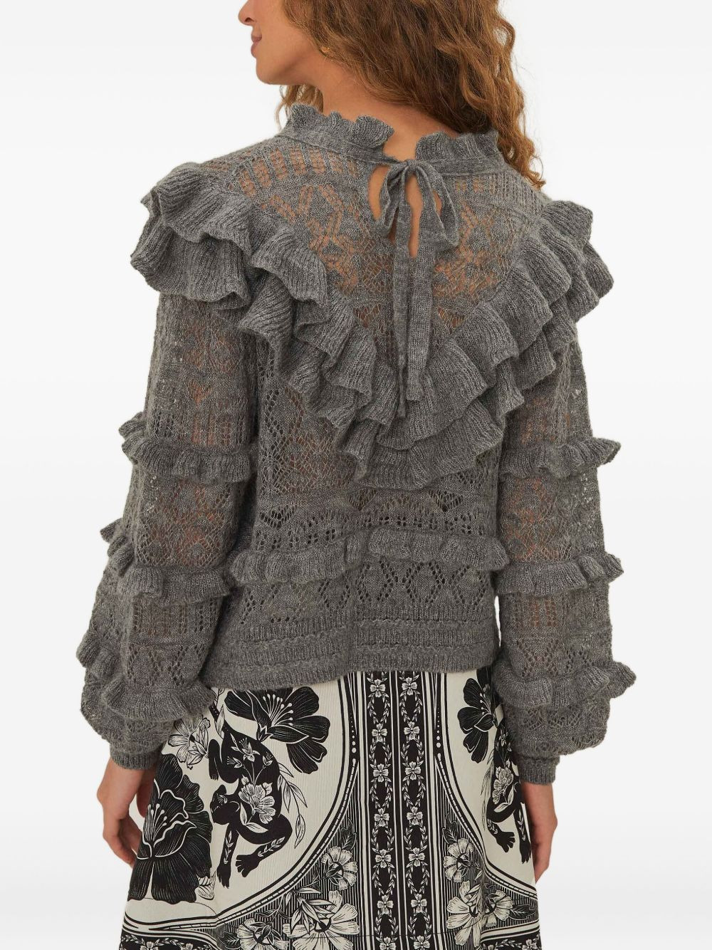ruffle-detail sweater - 3