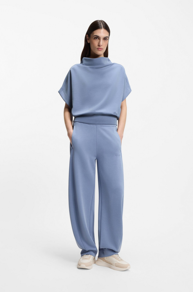 BOSS SHORT-SLEEVED SWEATSHIRT WITH LOOSE HIGH NECKLINE outlook