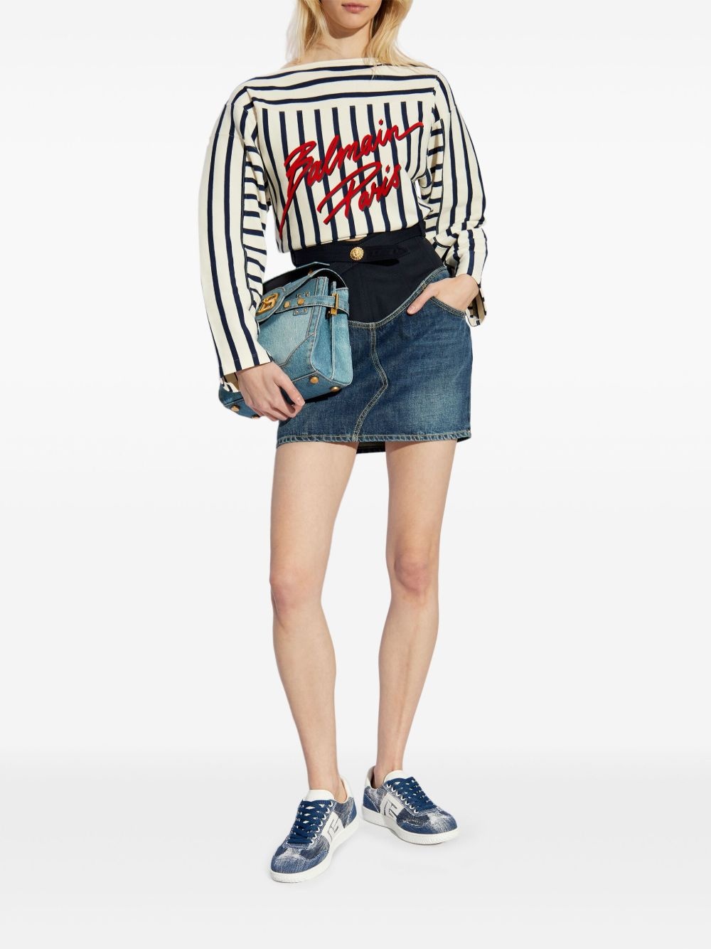 denim mini skirt - 2