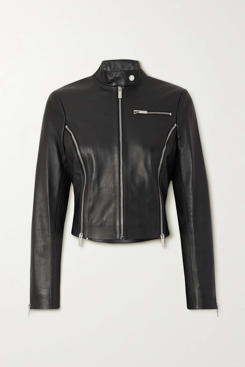 Leather biker jacket 1