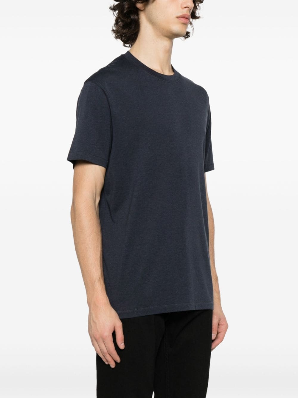 mélange-effect lyocell-blend T-shirt - 3