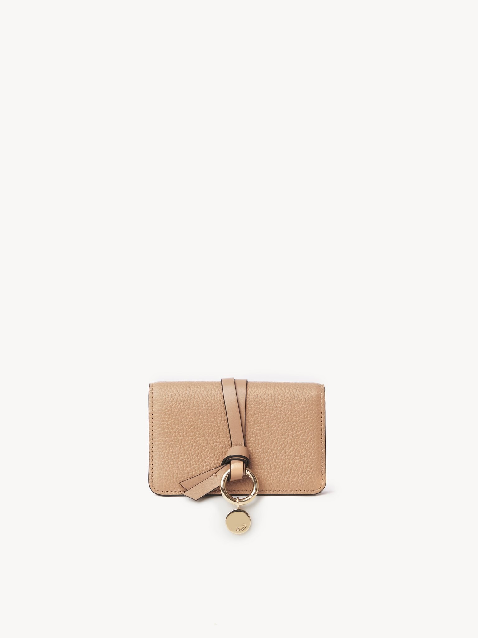 ALPHABET CARD HOLDER IN GRAINED LEATHER - 2