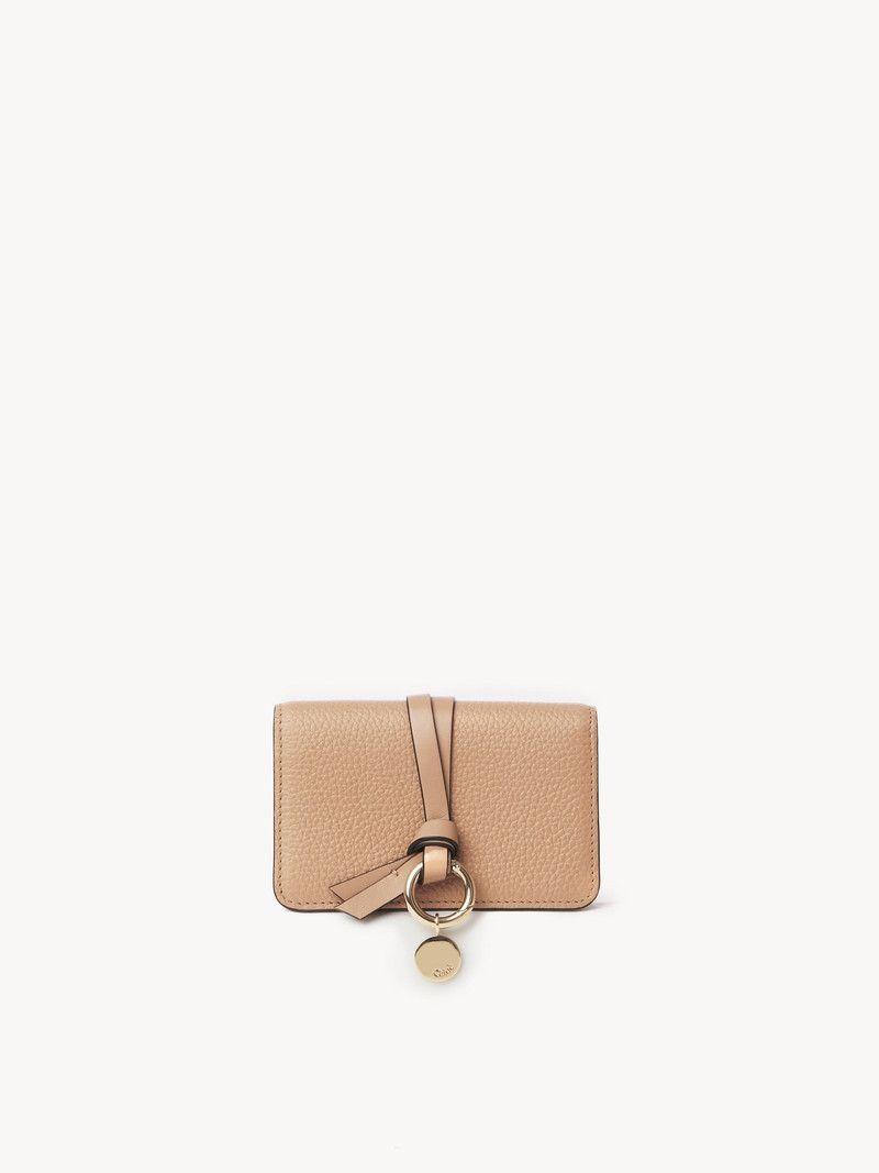 Chloé ALPHABET CARD HOLDER IN GRAINED LEATHER outlook
