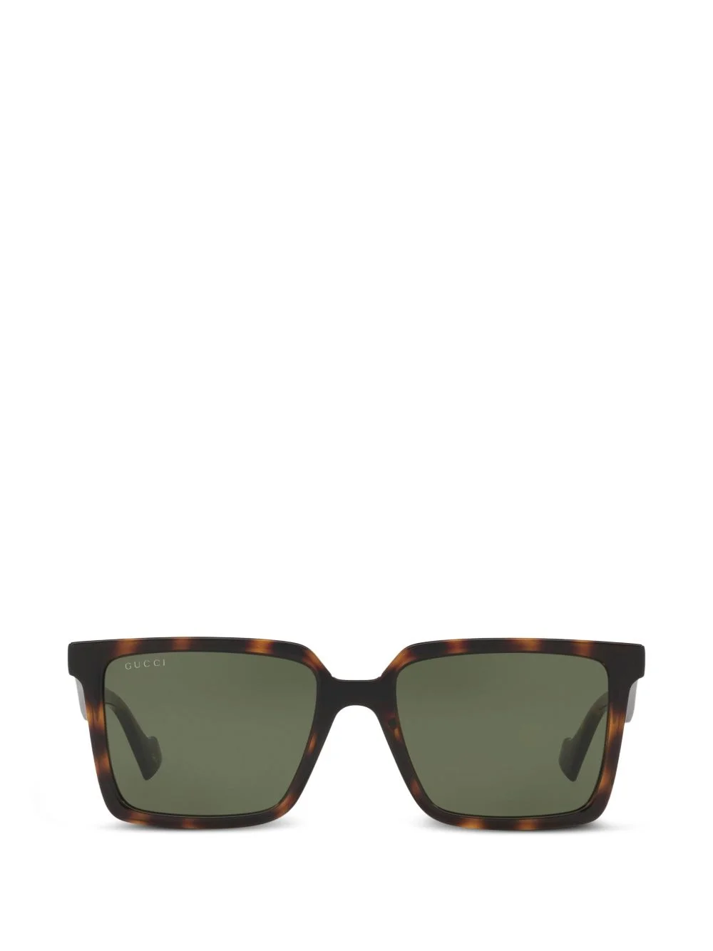 tortoiseshell-effect square-frame sunglasses - 1