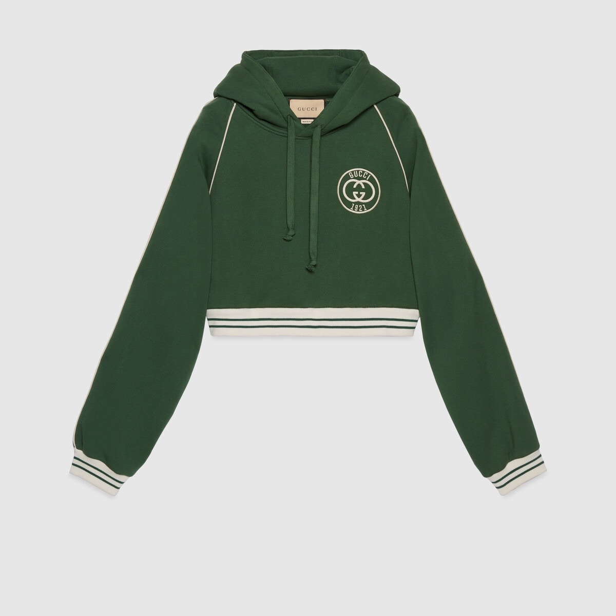 Cotton jersey hooded sweatshirt - 1