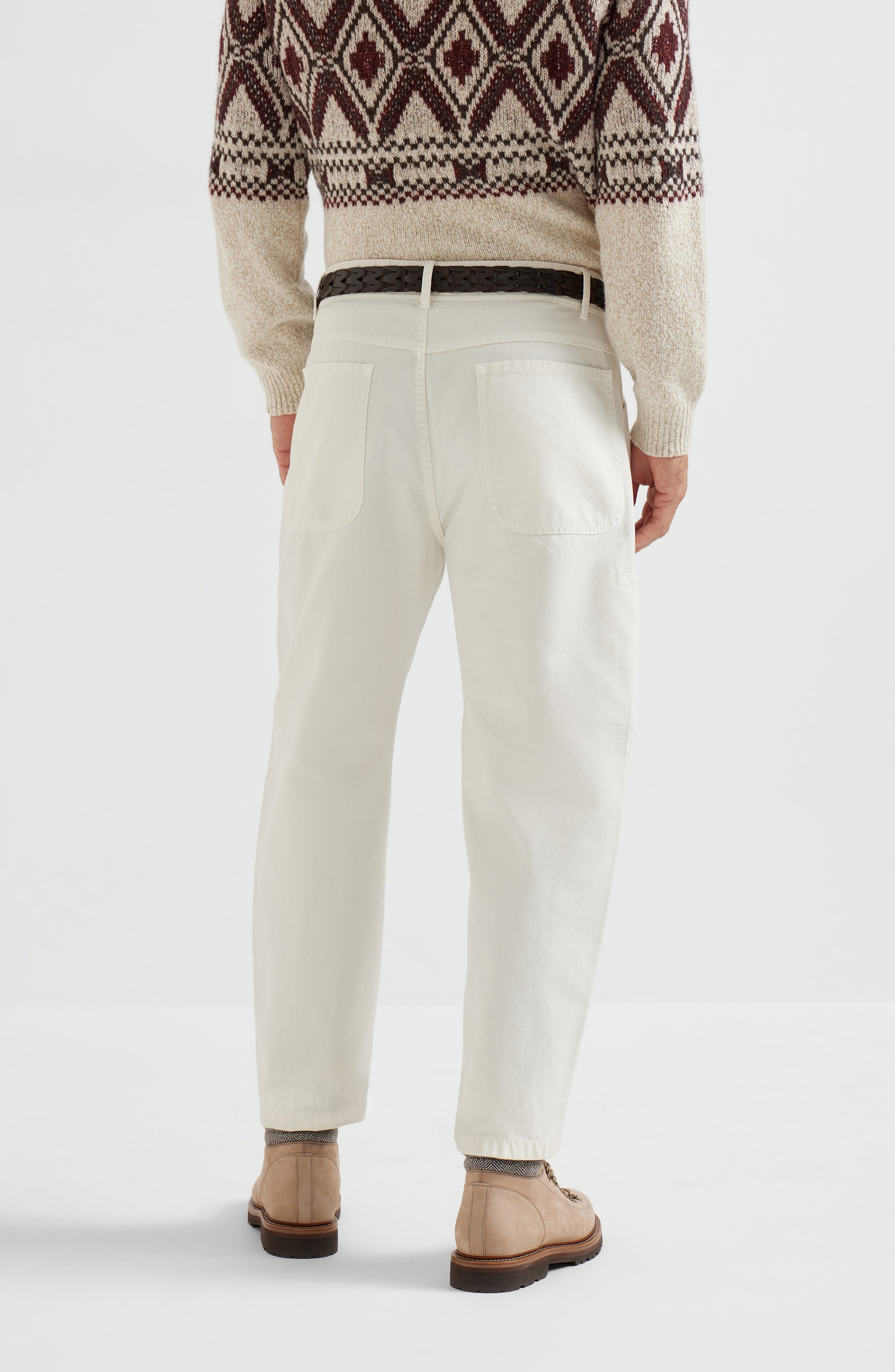 Brunello Cucinelli Gabardine trousers in Ecru at Nordstrom - 3