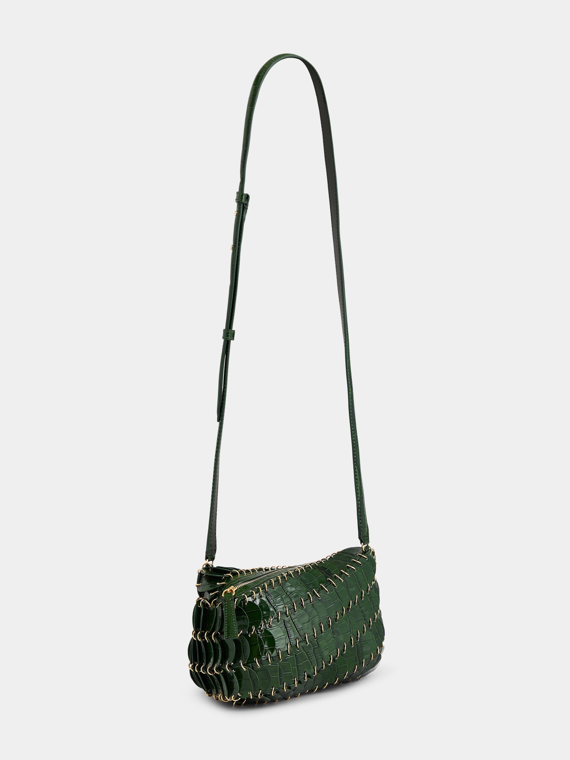 GREEN CROSSBODY PACO LEATHER BAG - 2