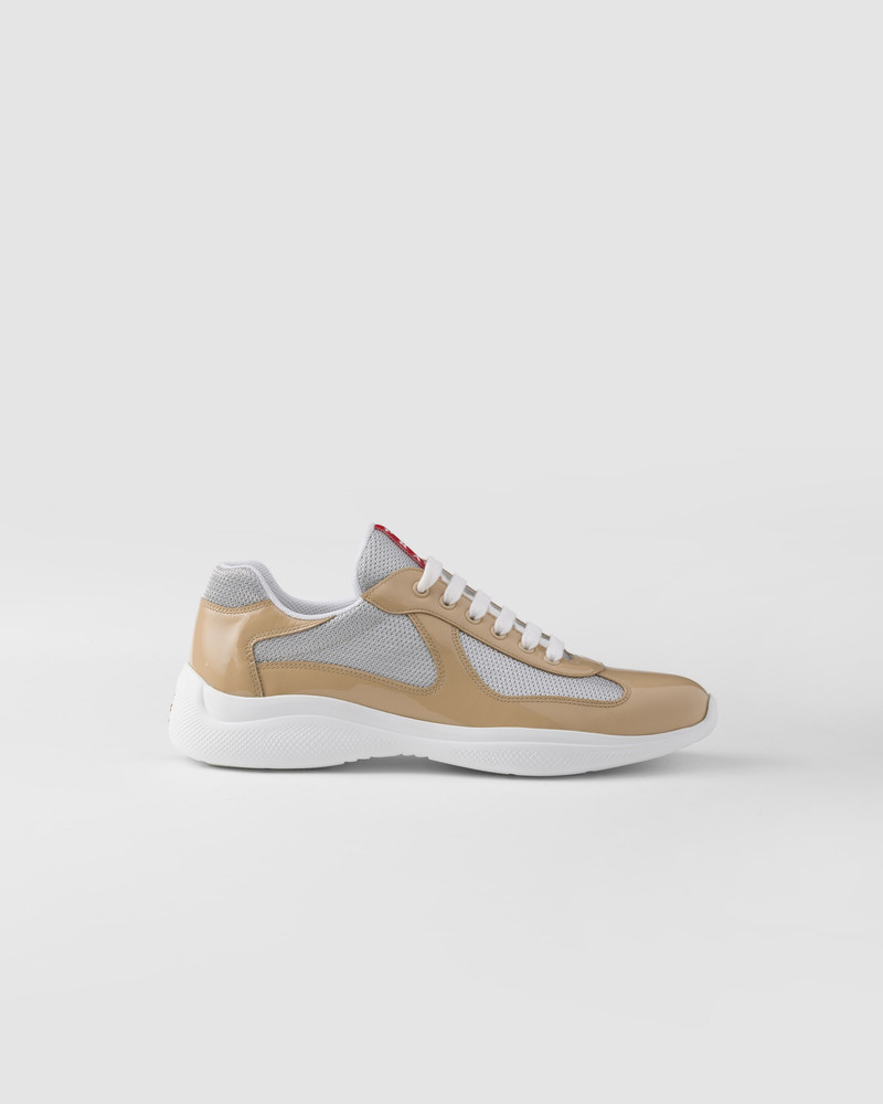 Prada Patent leather and technical fabric Prada America's Cup sneakers outlook