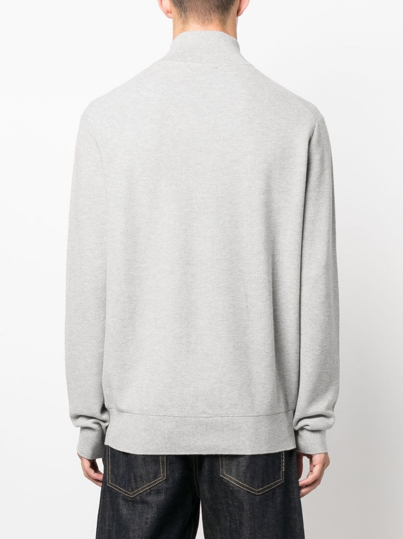 half-zip piqué jumper 4