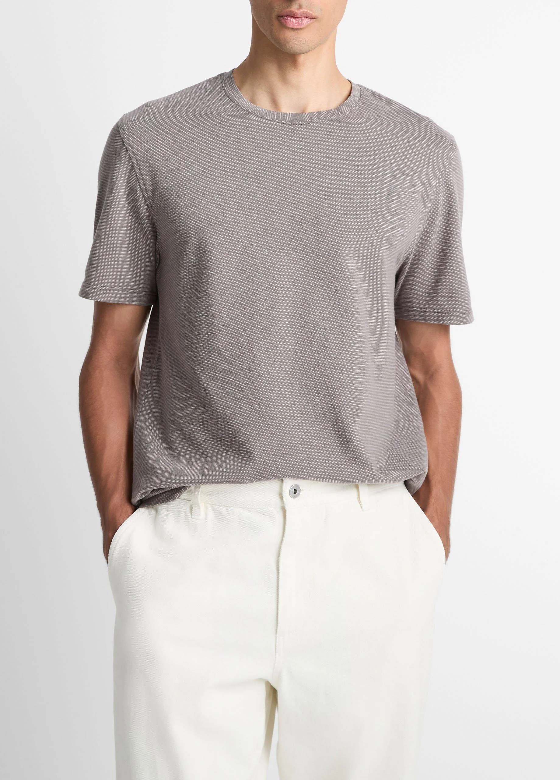 Birdseye Jacquard Pima Cotton T-Shirt - 1