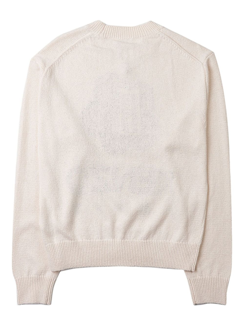 flower-jacquard logo sweater - 3