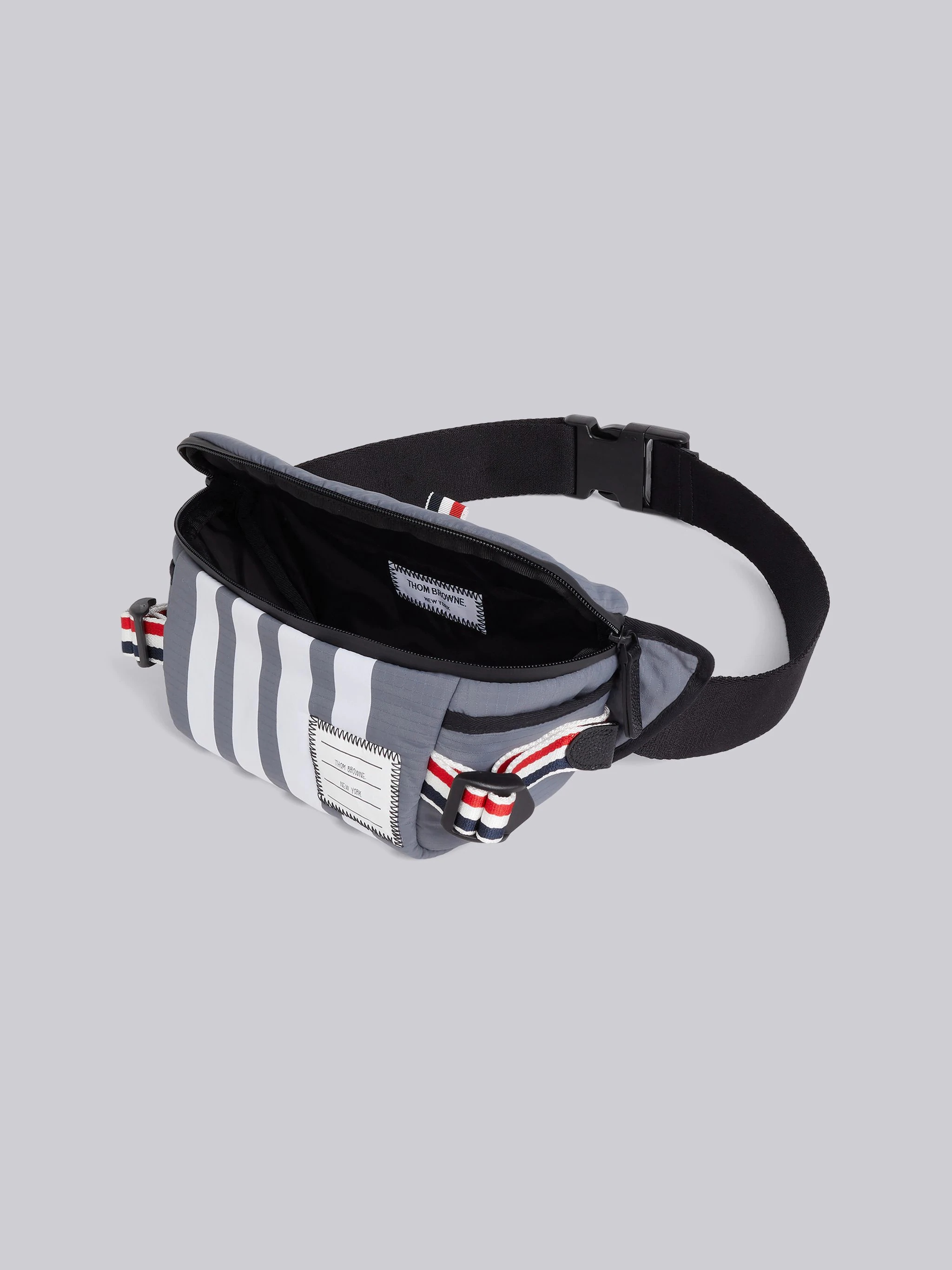 Medium Grey Ripstop Tricolor Webbing 4-Bar Bumbag - 5