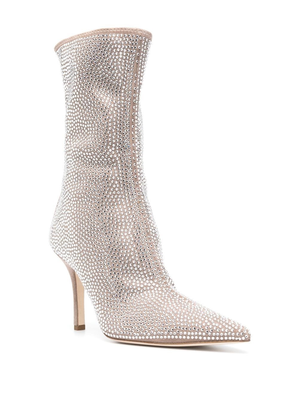 crystal-embellished 105mm pointed boots - 2